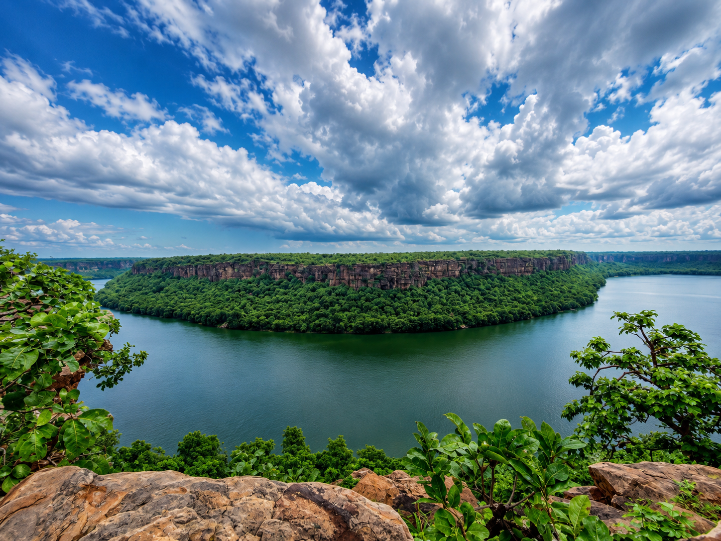 Chambal gorge from Garadia Mahadev inside Mukundra Hills Tiger Reserve, Kota